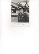 Oberst Johann Schalk KC signed AGENTA Photograph B of B Pilot 21 Vics Died 1987. Good condition