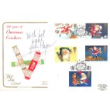 John Major 1997 150 Years of Christmas Crackers Cotswold first day cover with full set of Christmas