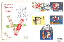 John Major 1997 150 Years of Christmas Crackers Cotswold first day cover with full set of Christmas