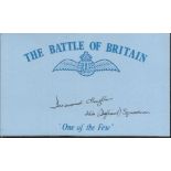 D Hughes 264 sqdn Battle of Britain signed index card. Good Condition