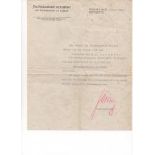 Hermann Wilhelm Goering 25x 20 cm Typed Letter dated 31 Jan 1938 Signed Hermann Wilhelm Goering [