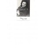 Nancy Wake 13.5 x 8.5 cm photo signed by New Zealander Nancy Wake who was one of the most decorated