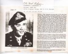 Colonel Clarence 'Bud' Anderson USAF Signature on card. Good condition