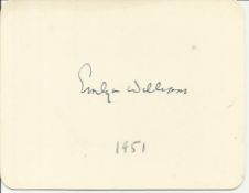 Evelyn Williams influential artist signed white card. Good condition