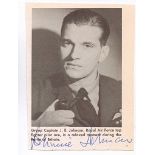 Air Vice Marshal James Edgar 'Johnnie' Johnson Good photograph and signature of  Air Vice Marshal