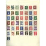 GB Stamps 13 pages of used hinged stamps from 1887