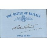 R C Haine 600 sqdn Battle of Britain signed index card. Good Condition