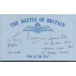 T C Iveson 616 sqdn Battle of Britain signed index card. Good Condition
