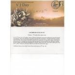 Lachhiman Gurung VC FDC Japan's Unconditional Surrender V J Day Signed Lachhiman Gurung VC Rifleman