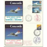 Concorde first flight Bahrain Colombo and return dated 15th February 1985 Flown by Capt H C Mcmullen
