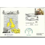 Bill Giles TV Weatherman signed 1981 single stamp Fishing FDC, numbered 60 of 157 . Good condition