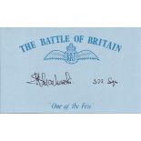S Kleczkowski 302 Sqn Battle of Britain signed index card. Good Condition