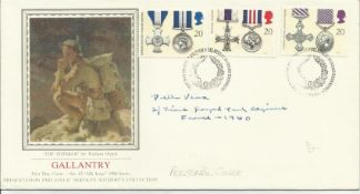 Peter Vana Royal Tank Reg France 1940 signed 1990 PPS silk Gallantry FDC. Good condition