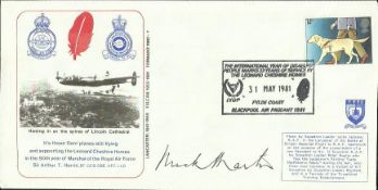 AVM Sir Harold Mick Martin DFC the famous 617 Sqn Dambuster Raid pilot signed 1981 Leonard