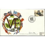Field Marshall Lord Carver DSO MC signed 1985 VE Day cover . Good condition