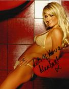 Alex Best signed 10x8 colour photo in bikini. Good condition