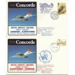 Concorde first flight London Capetown and return dated 28th and 29th March 1985 Flown by Capt R V