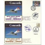 Concorde first flight London Edinburgh and return dated 29th and 30th November 1983 Flown by Capt