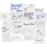 Autograph selection. A selection of signed cards. Mainly entertainment. Brian Blessed, Victoria