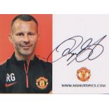 Ryan Giggs. Postcard sized fan card. Excellent.