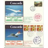 Concorde first flight London Hong Kong and return dated 2/3/4th March 1985 Flown by Capt B G T