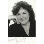 Gwen Taylor signed small b/w photo. Good condition