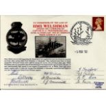 Commemorating loss of HMS Welshman signed Royal Naval cover 1/2/92. Good condition