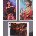 Beverley Knight. A trio dedicated postcard sized pictures of the Queen of British soul music.