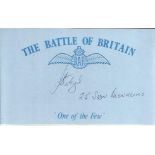 J W Ditzel 25 Sqn Blenheims Battle of Britain signed index card. Good Condition