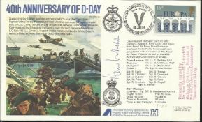 Sir Huw Wheldon MC 1st & 6th Airbourne Division D Day signed 40th ann D Day cover RAF(AC)10, only