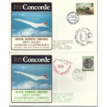 Concorde first flight London Luxembourg and return dated 31st March 1985 Flown by Capt N A Britton