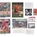 Liverpool FC. A selection of various sized signatures and pictures of former Liverpool