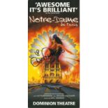 Dannii Minogue signed flyer for Notre dame de Paris at the Dominion Theatre Good condition