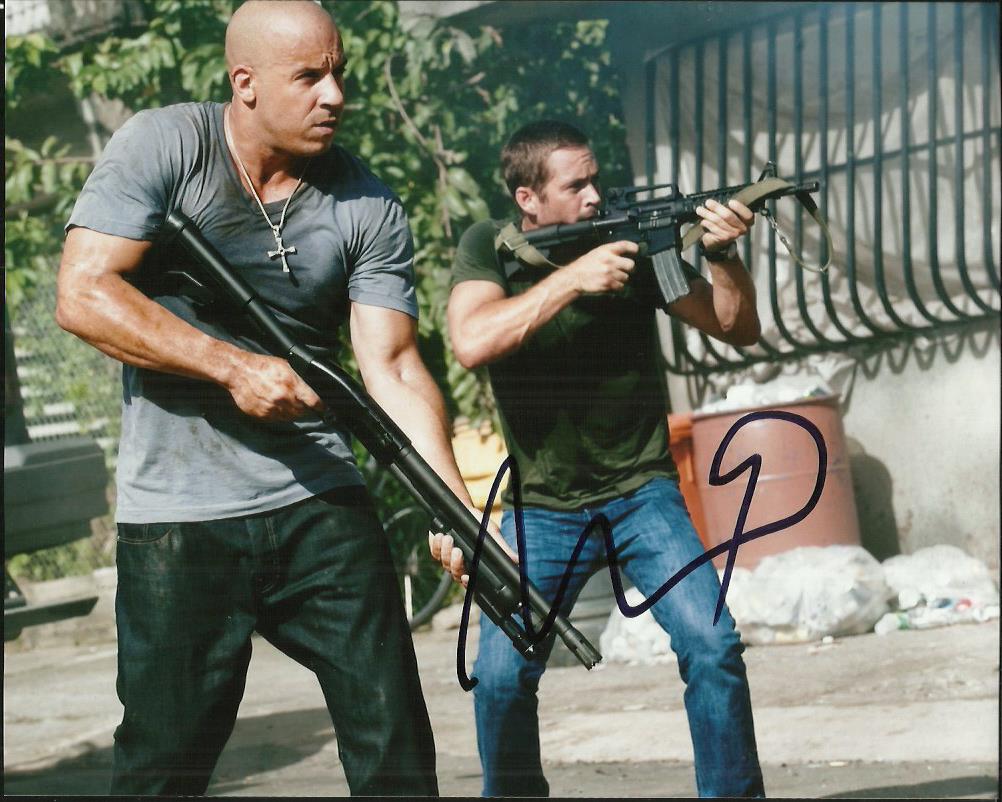 Vin Diesel signed 10 x 8 colour action photo from Fast & Furious. Good condition