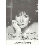 Valerie Singleton signed small b/w photo. Good condition