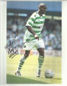 Didier Agathe in Celtic strip signed colour 10x8 photo Good Condition