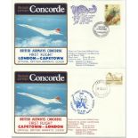 Concorde first flight London Capetown and return dated 28th and 29th March 1985 Flown by Capt B G