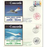 Concorde first flight London Billund and return dated 5th July 1985 Flown by Capt J Chorley Good