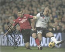Alan Hutton in Spurs strip signed colour 10x8 photo Good Condition