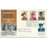 Marian Spicer Winston Churchills secretary signed 1974 Churchill Centenary FDC with Churchill