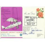 Air Cdre Alan Deere DSO DFC WW2 fighter ace signed Mosquito Aircraft Museum cover MAM8 Tiger Moth.