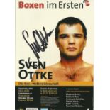 Sven Ottke signed promotional card. Good condition