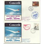 Concorde first flight London Helsinki and return dated 22nd May 1985 Flown by Capt A J Massie and