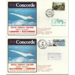 Concorde first flight London Baltimore and return dated 25th and 26th April 1985 Flown by Capt C