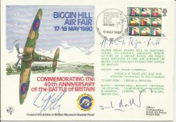 A Montague Smith WW2 ace, Jock Maitland signed 40th ann Battle of Britain cover. Good condition