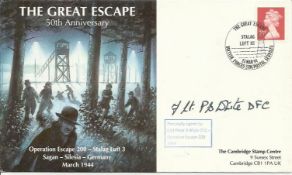 Flt Lt Peter White DFC Operation Escape 200 1944 signed 50th ann Great Escape cover. Good condition