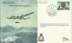 Air Marshall Sir Harold Mick Martin DSO DFC AFC Dambuster raid pilot signed B30 Avro Lancaster