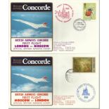 Concorde first flight London Moscow and return dated 12th and 13th April 1985 Flown by Capt J