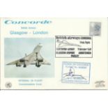 D L Murray signed 1981 Glasgow London flown Concorde cover. Good condition