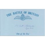 J Strihavka 310 sqdn Battle of Britain signed index card. Good Condition